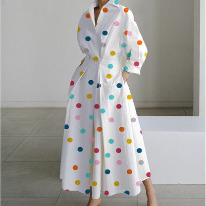 Women's Polka Dot Wrap Dress view 4