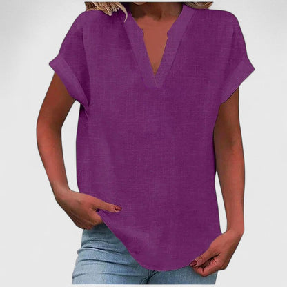Women's V Neck Relaxed Fit Blouse