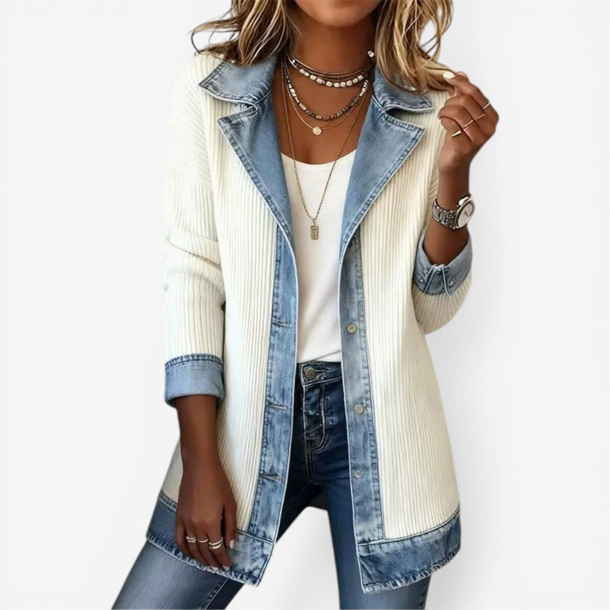 Women's Button Front Casual Bomber Jacket