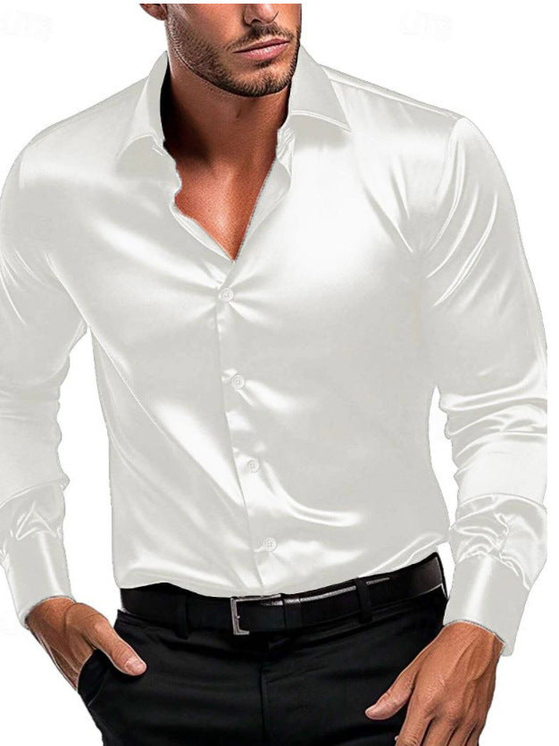 Men's Slim Fit Long Sleeve Formal Shirt