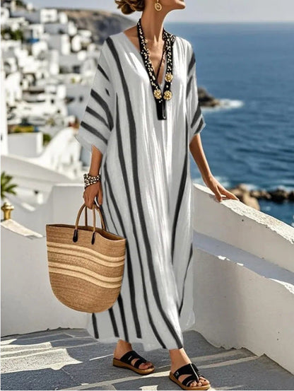 Women's Maxi Dress in Black and White
