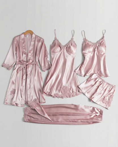 Women's Blue Two Piece Set in Pink