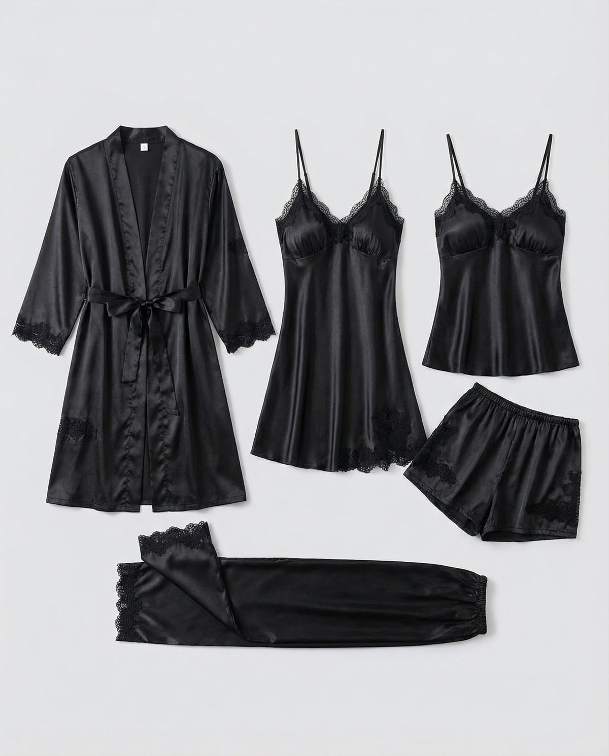 Women's Blue Two Piece Set in Black