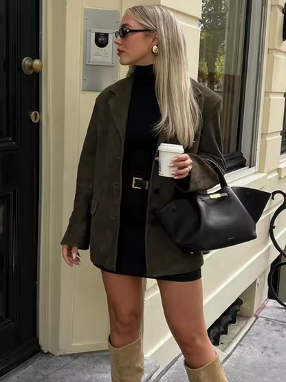 Women's Oversized Notch Lapel Winter Coat