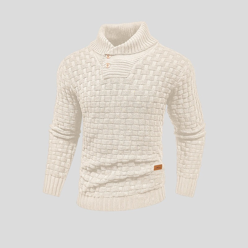 Men's Black Roll Neck Jumper