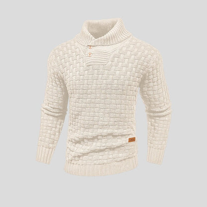 Men's Black Roll Neck Jumper