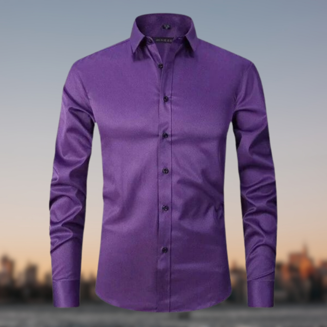 Men's Black Shirt in Purple
