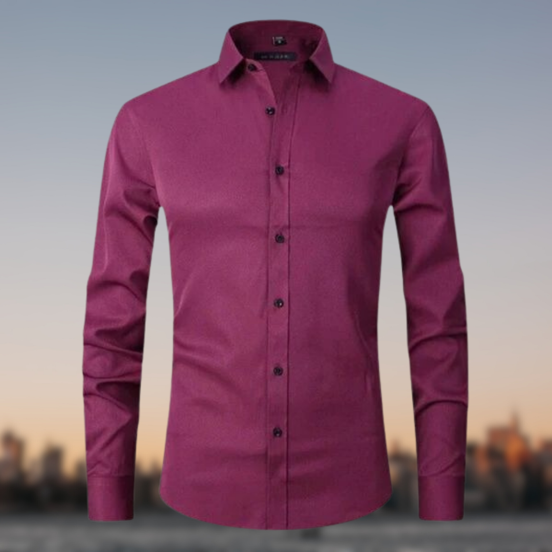 Men's Black Shirt in Bordeaux