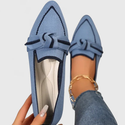 Women's White Comfort Walking Shoes in Light Blue