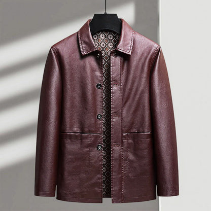 Men's Crimson Brown Winter Coat in Crimson Brown