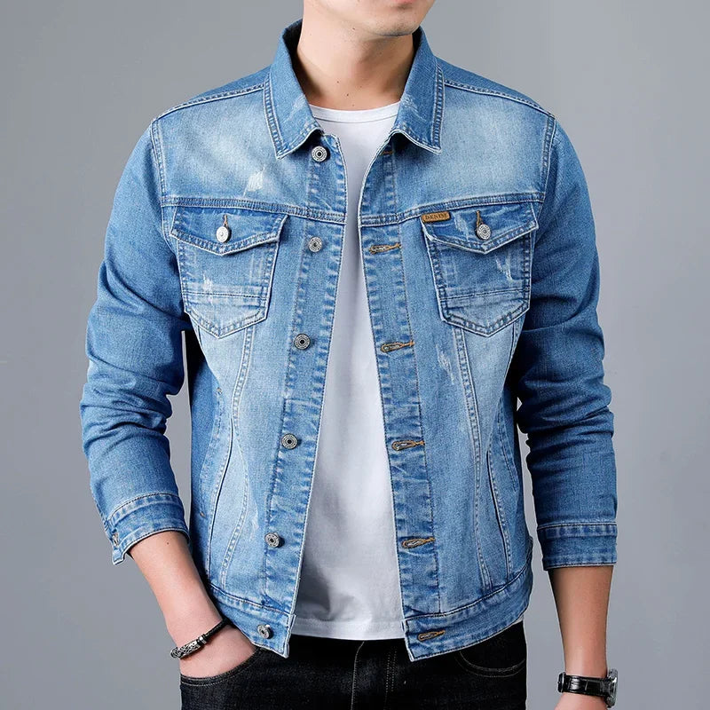 Men's Grey Denim Jacket