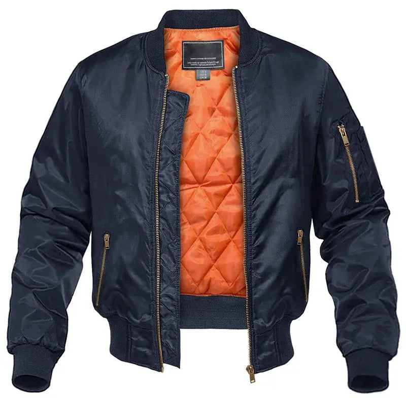 Men's Quilted Jacket in Navy Blue