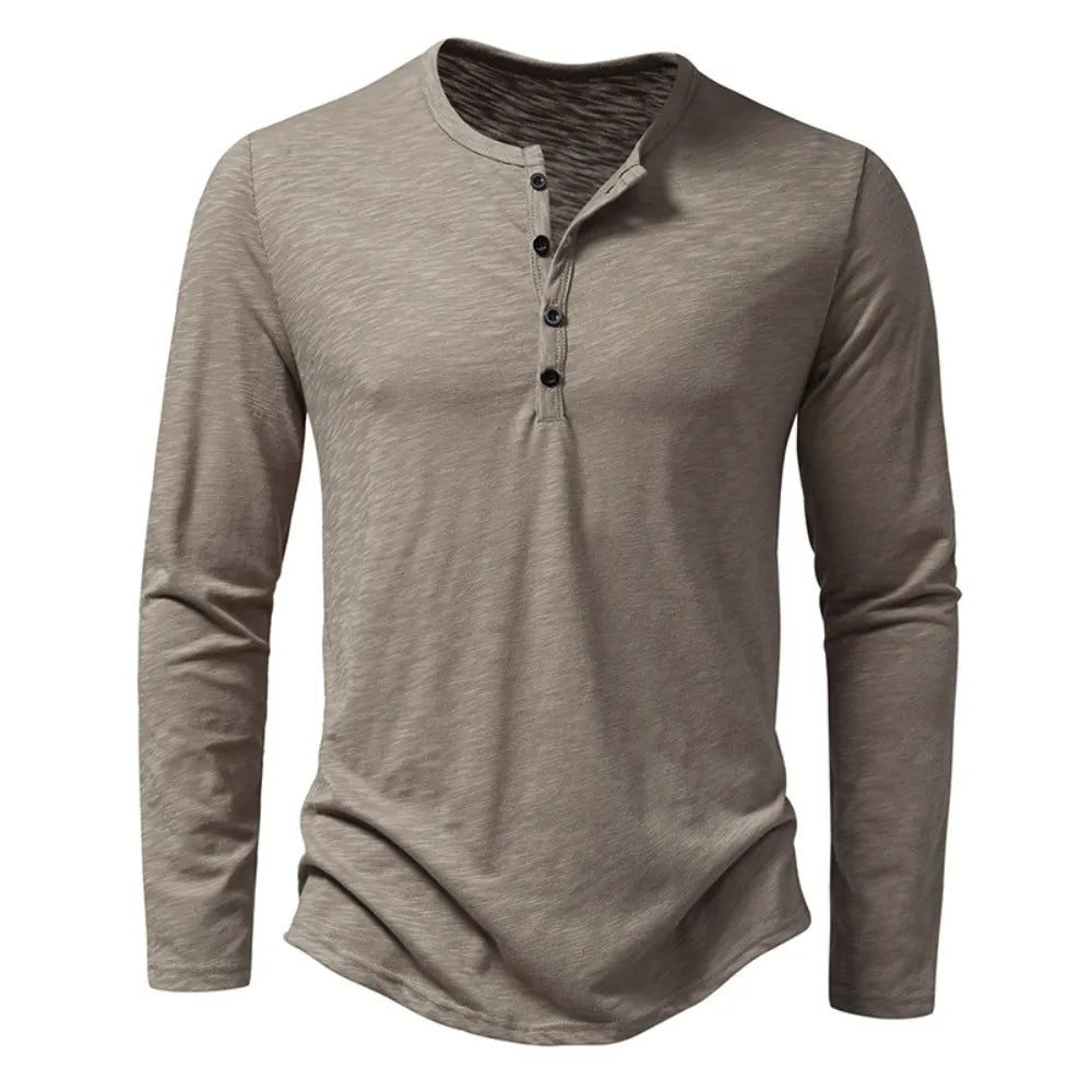 Men's Army Green Long Sleeve Shirt