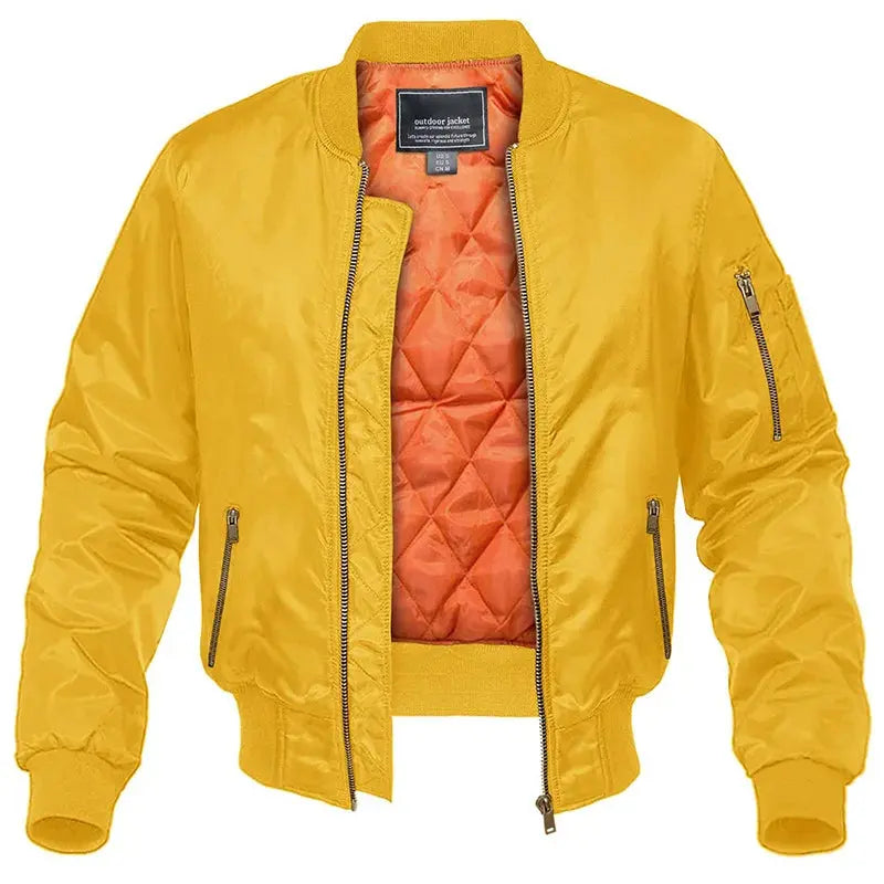 Men's Quilted Jacket in Yellow