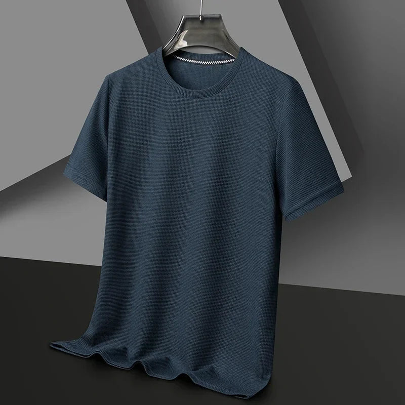 Men's Light Brown Shirt in Navy Blue