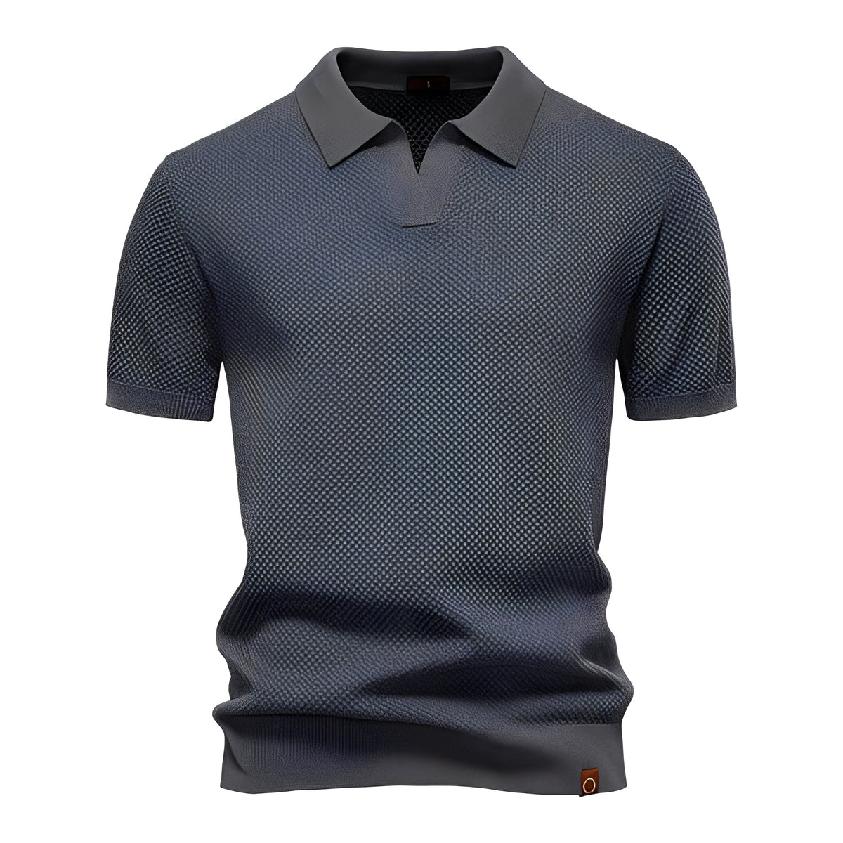 Men's Teal Short Sleeve Polo Shirt in Gray