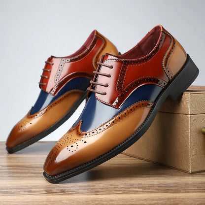 Men's White Oxford Shoes in Mixed
