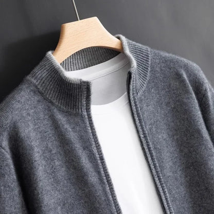 Men's Zip Up Winter Coat in Gray