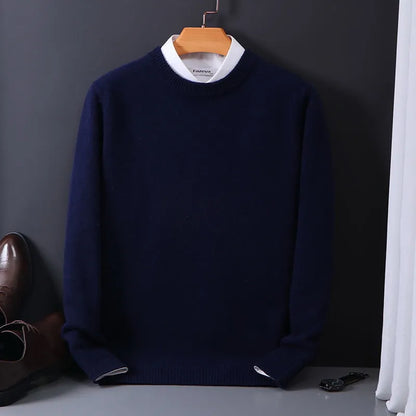 Men's Knitted Crew Neck Long Sleeve Jumper view 4