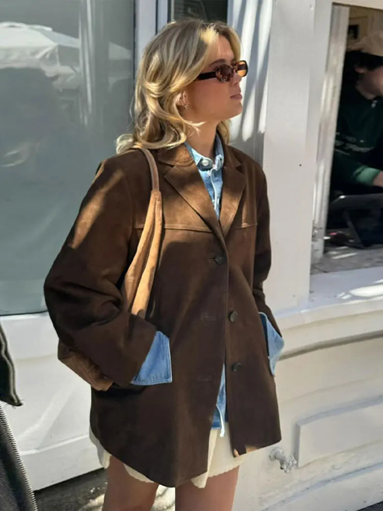 Women's Oversized Notch Lapel Winter Coat