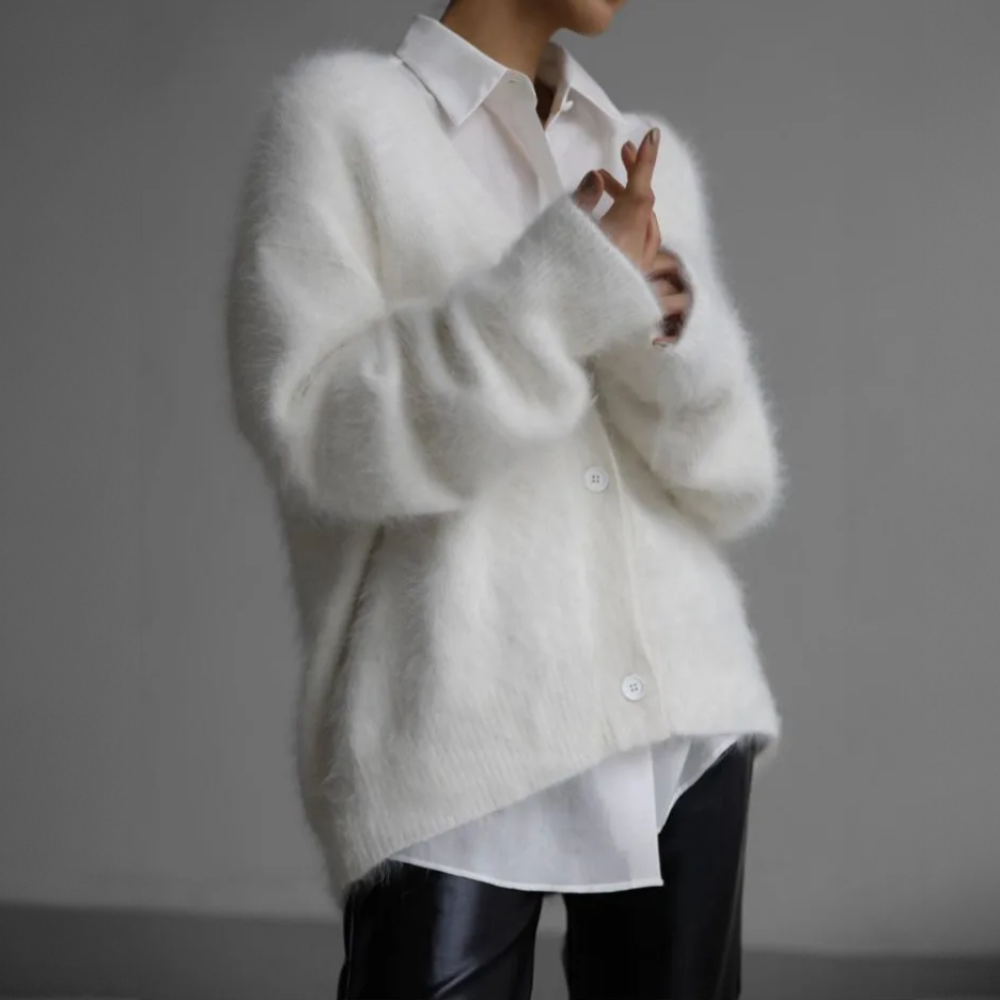 Women's Knitted Relaxed Fit Cardigan view 7