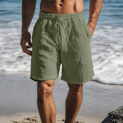 Men's Quick Dry Sheer Panel Lightweight Swim Shorts in Dark Green