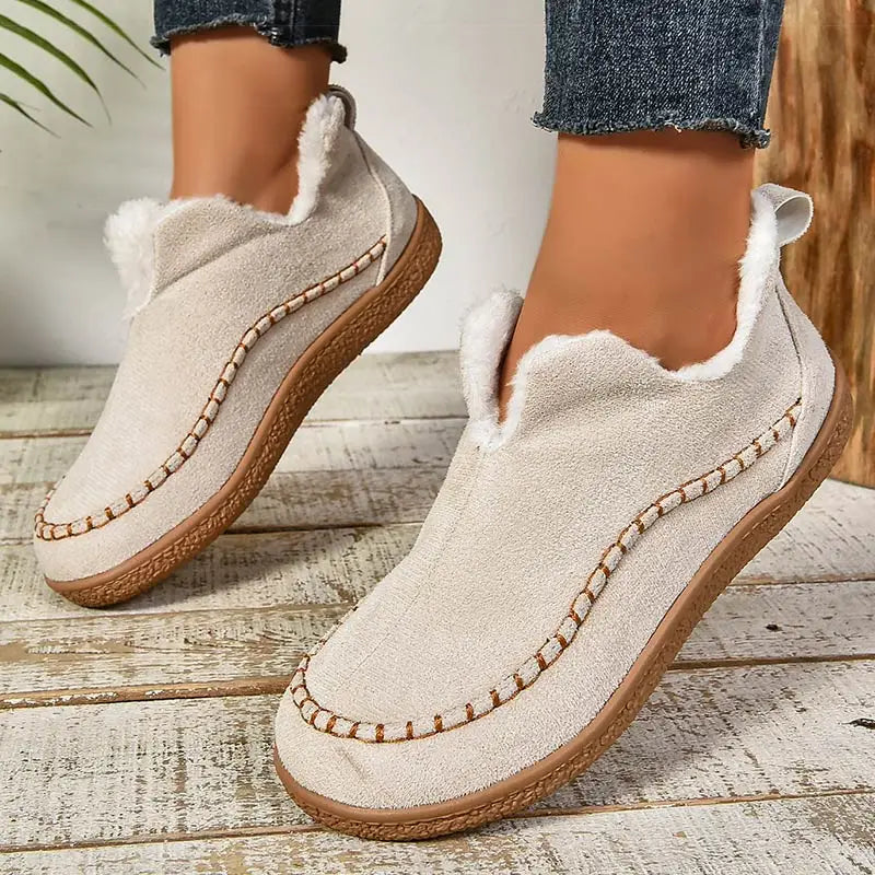 Women's Fleece Lined Non Slip Ankle Slippers