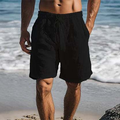 Men's Quick Dry Sheer Panel Lightweight Swim Shorts in Black