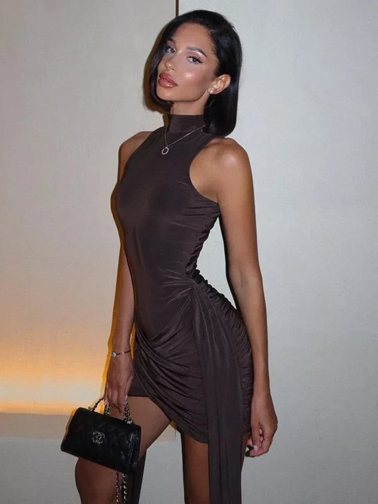 Women's Black Sleeveless Maxi Dress for Weddings and Parties