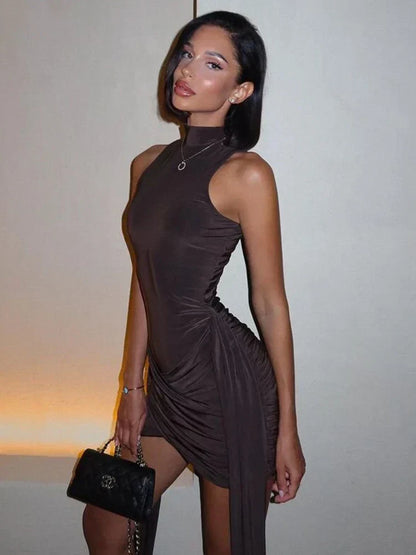 Women's Black Sleeveless Maxi Dress for Weddings and Parties