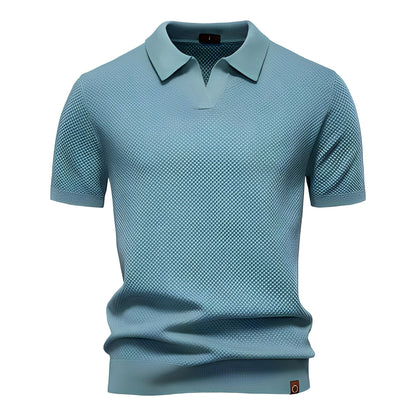 Men's Teal Short Sleeve Polo Shirt in Teal