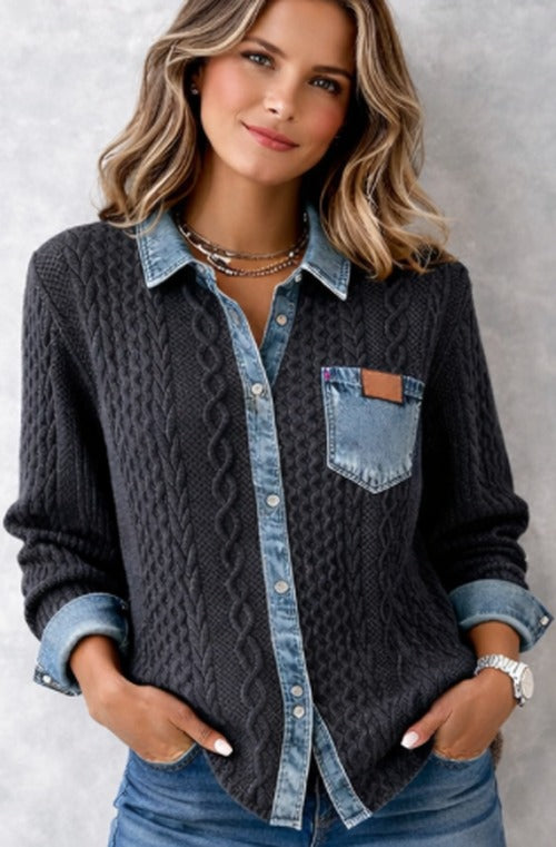 Women's Knitted Draped Jumper view 3