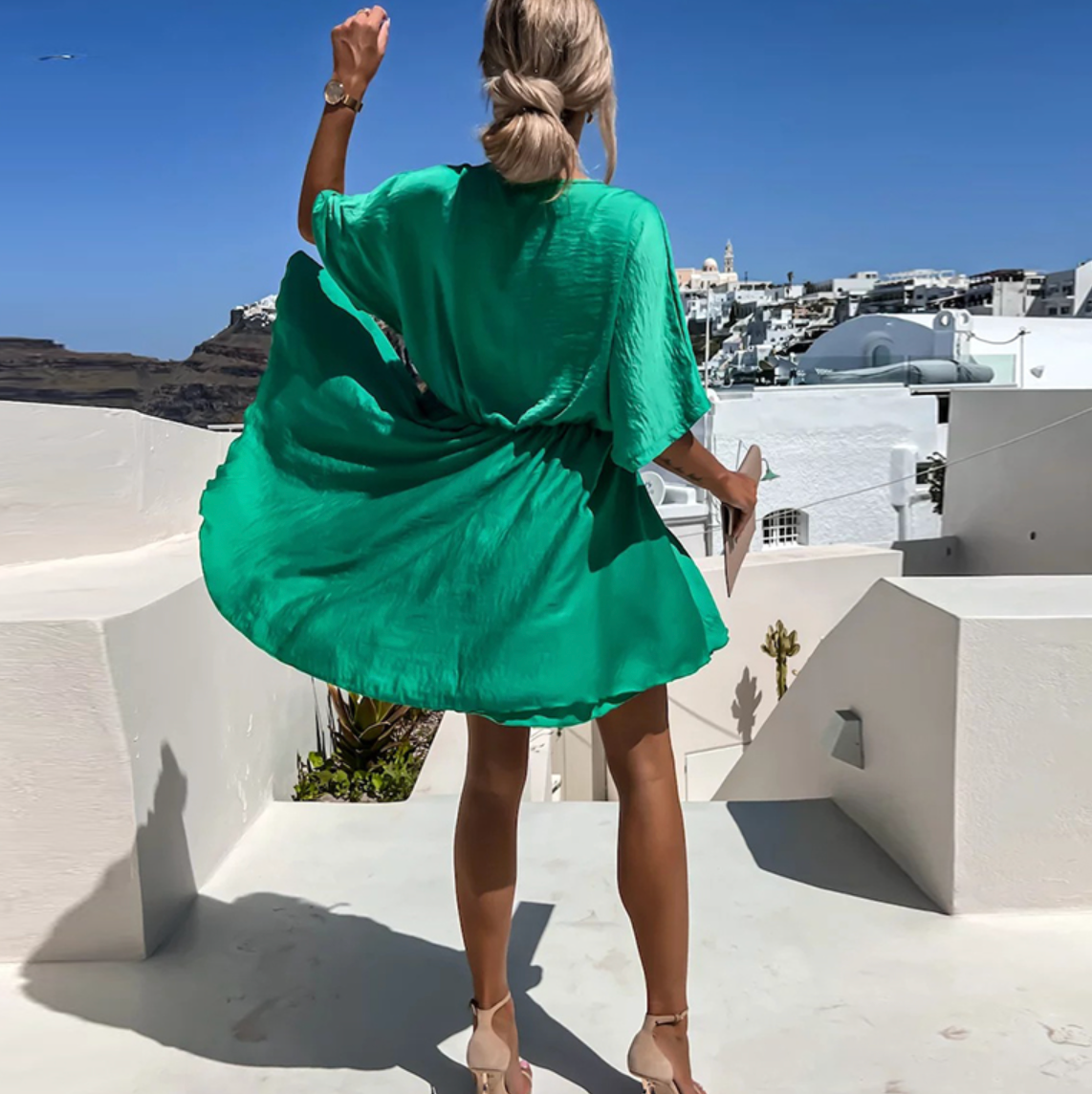 Women's Dark Green Mini Dress