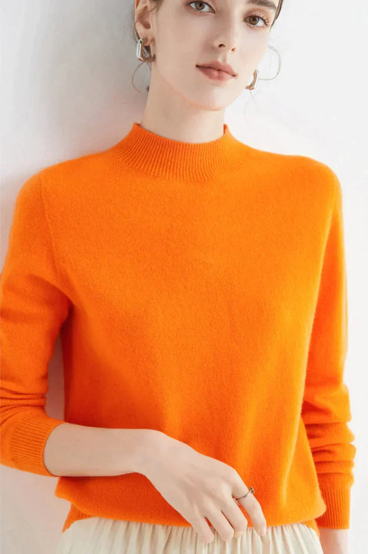 Women's Stand Collar Fine Knit Jumper view 2