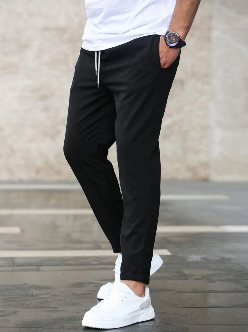 Men's Slim Fit Drawstring Trousers