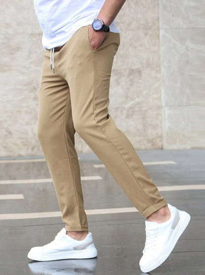 Men's Slim Fit Drawstring Trousers