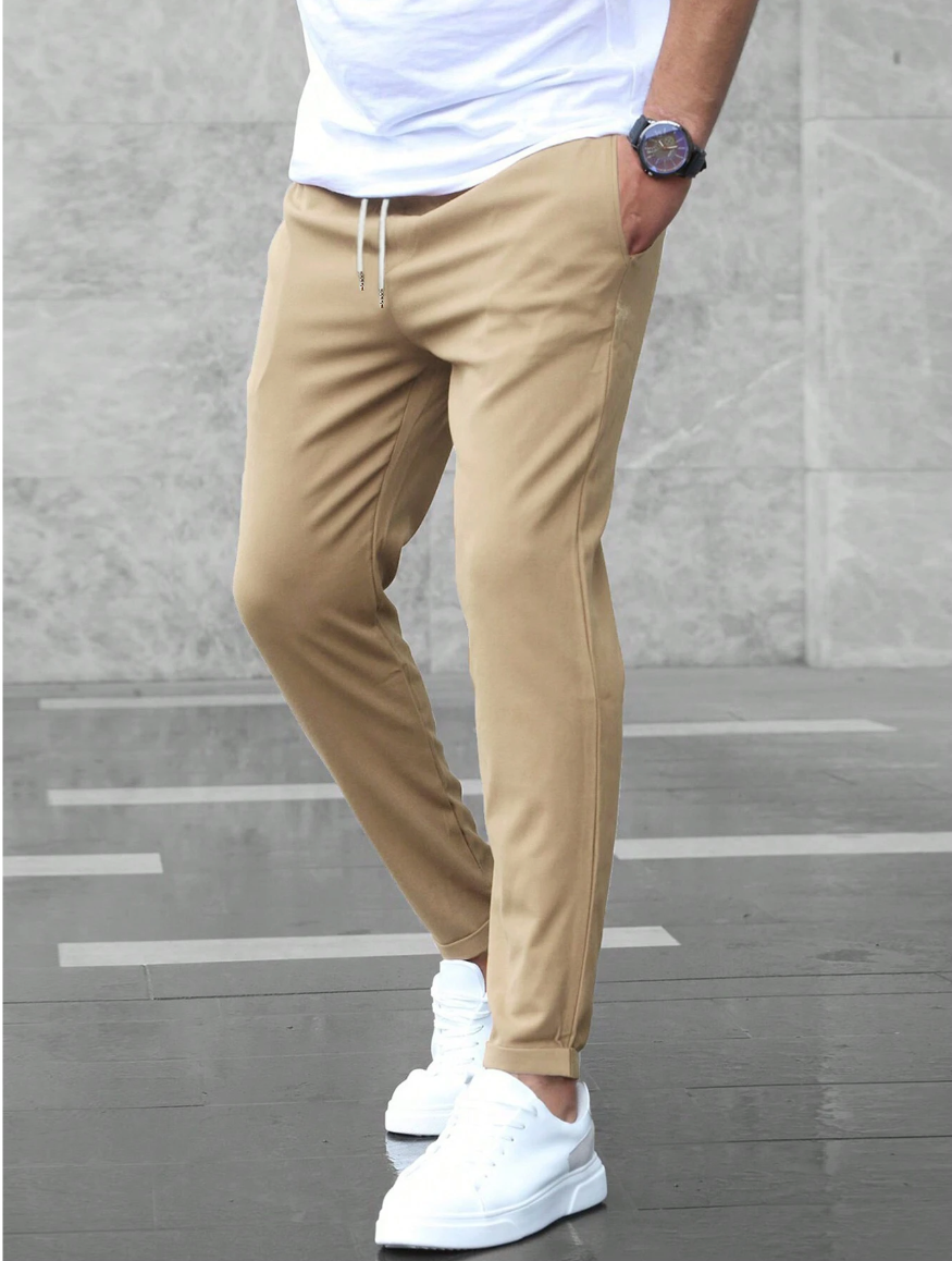 Men's Slim Fit Drawstring Trousers