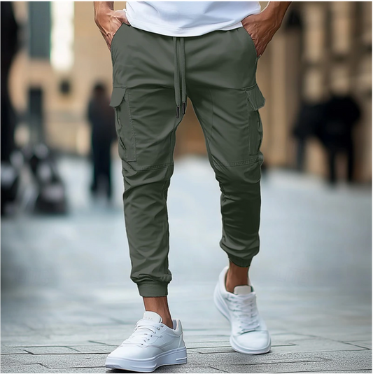 Men's Slim Fit Trousers in Green