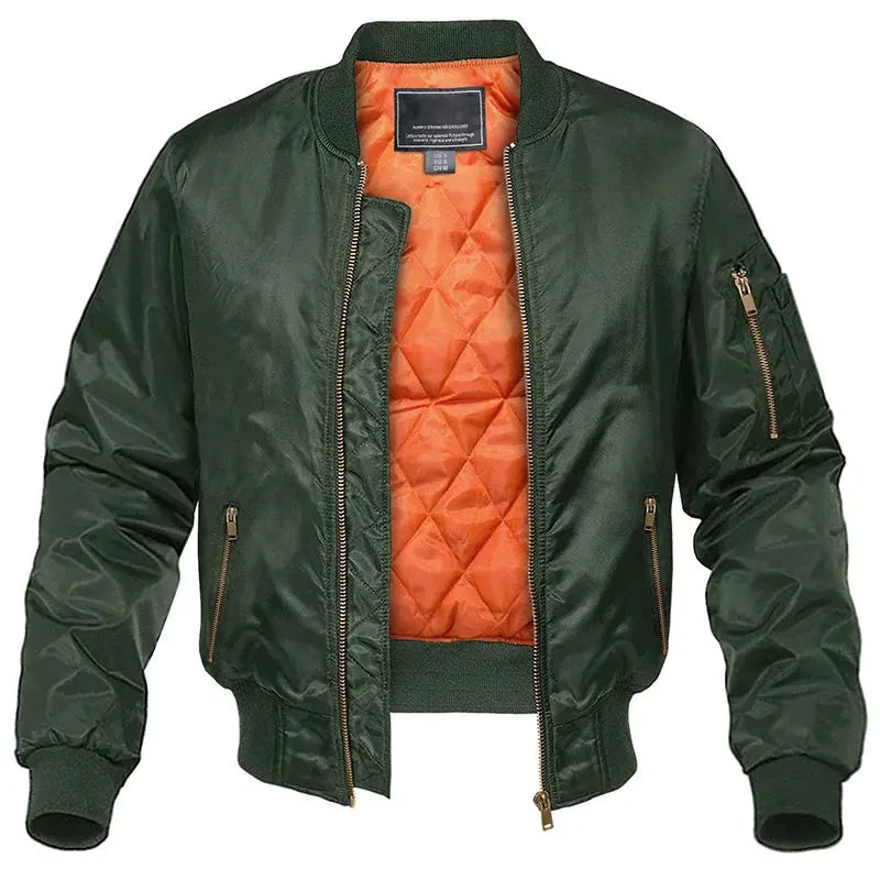 Men's Quilted Jacket in Olive Green