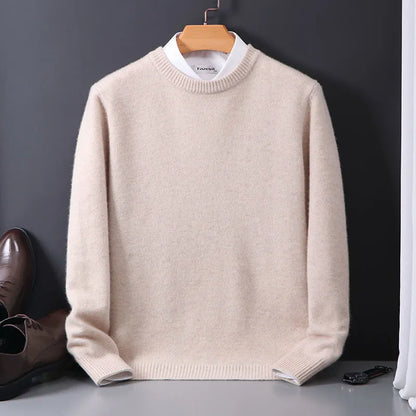 Men's Knitted Crew Neck Long Sleeve Jumper view 2