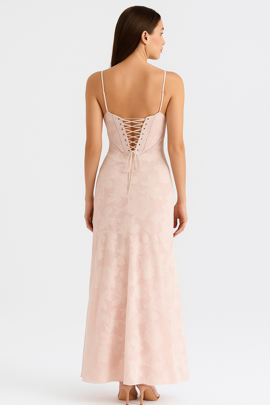 Women's Strappy Square Neck Slip Maxi Dress