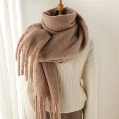 Women's With Scarf T Shirt in Brown