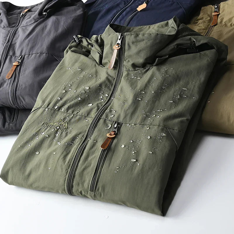 Men's Hooded Zip Up Bomber Jacket