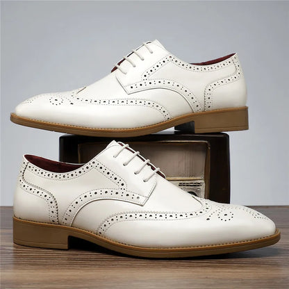 Men's White Oxford Shoes