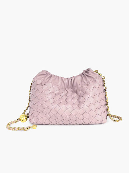 Women's White Handbag in Lavender