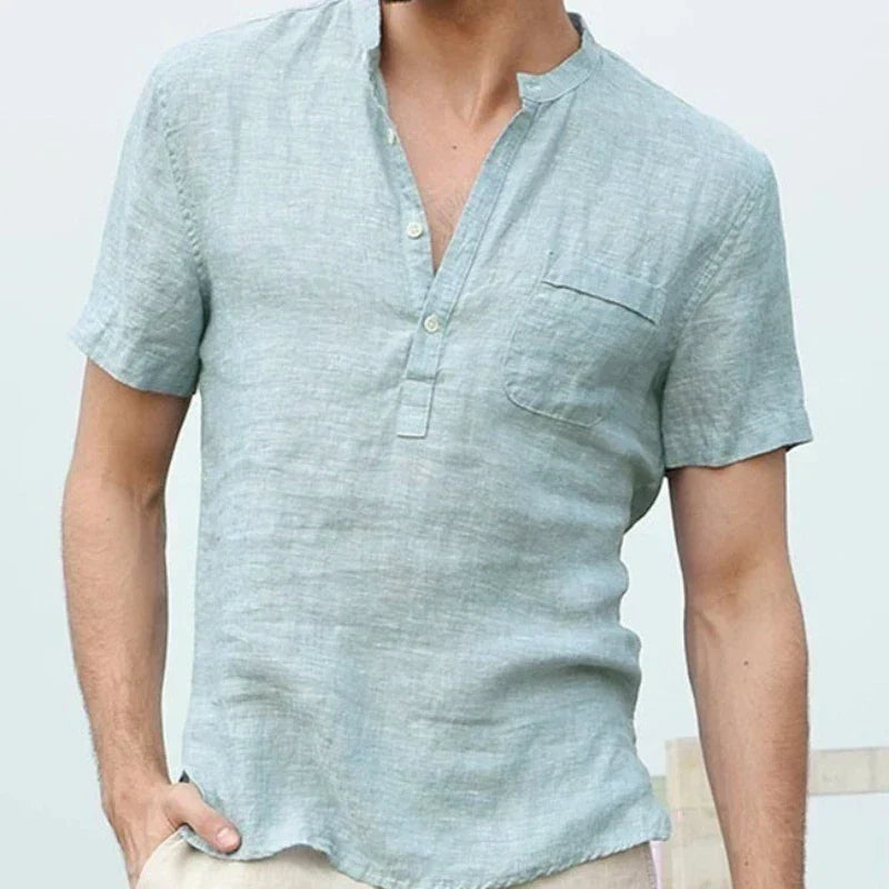 Men's Green Short Sleeve Shirt