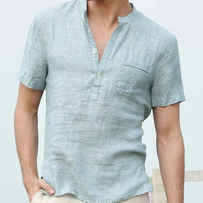 Men's Green Short Sleeve Shirt