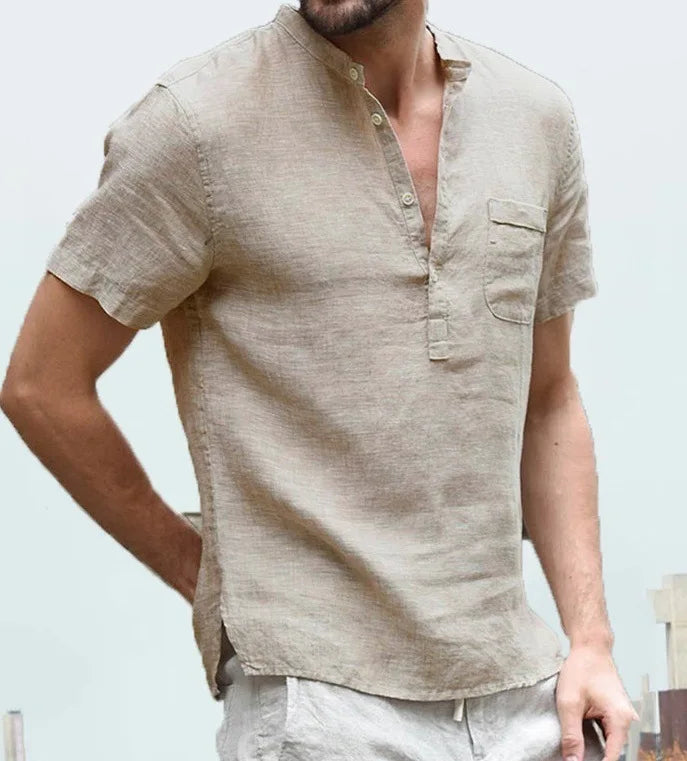 Men's Green Short Sleeve Shirt