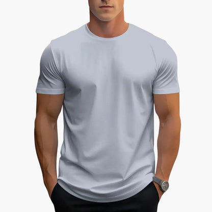 Men's Classic Fit Crew Neck Short Sleeve T Shirt in Gray
