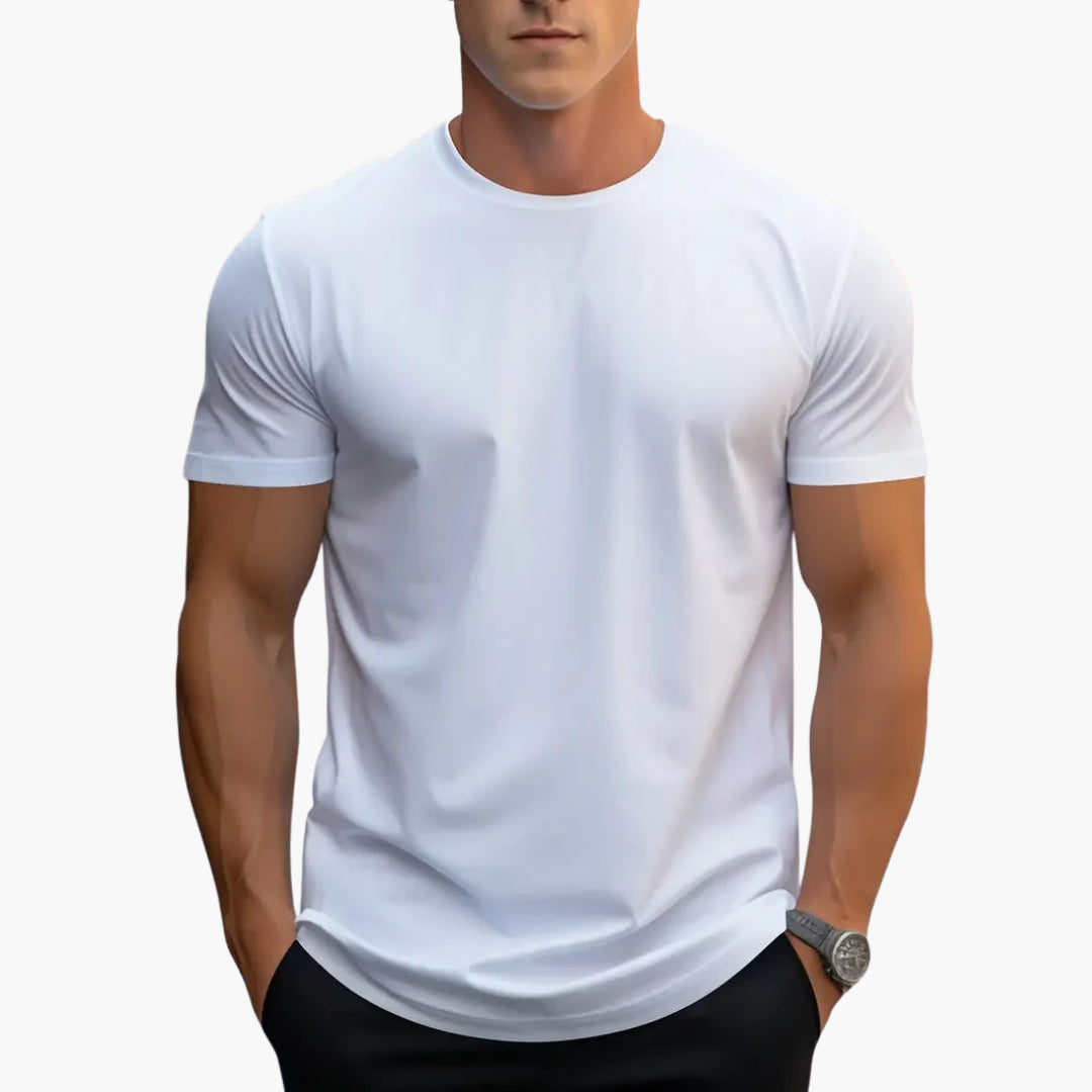 Men's Classic Fit Crew Neck Short Sleeve T Shirt in White